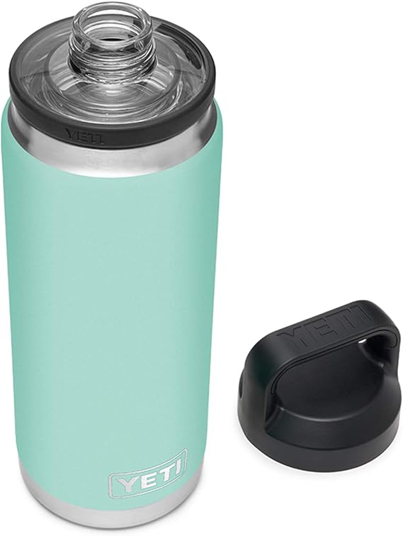 YETI Rambler 26 oz Bottle, Vacuum Insulated, Stainless Steel with Chug Cap, Seafoam