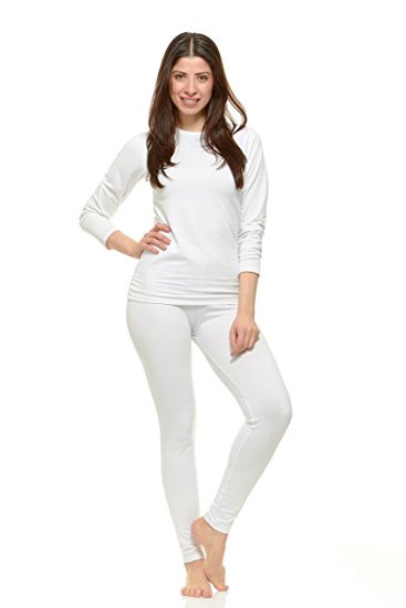 Women's Ultra Soft Thermal Underwear Long Johns Set with Fleece Lined