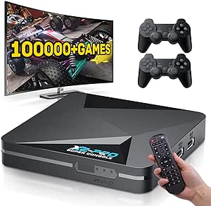 Kinhank Super Console X2 PRO Retro Game Console with 100,000 Games, Plug&Play Video Game Console,EmuElec 4.5/Android 9.0/CoreE,4K HD Emulator Console Compatible with Most Emulators,2.4 5G,BT 5.0 (256GB)