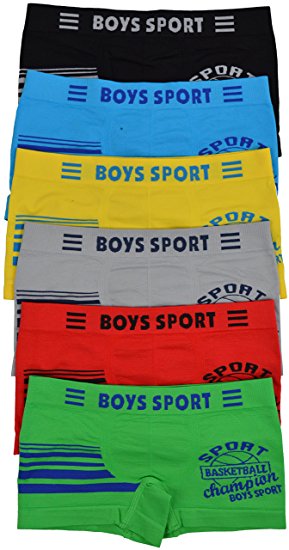 ToBeInStyle Boy's Pack of 6 Graphics Boxer Briefs