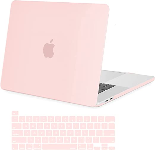 MOSISO Compatible with MacBook Pro 16 inch Case 2020 2019 Release A2141 with Touch Bar Touch ID, Ultra Slim Protective Plastic Hard Shell Case & Keyboard Cover Skin, Chalk Pink