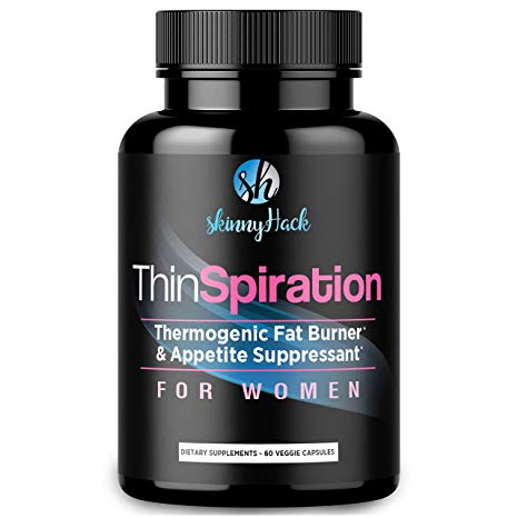 SkinnyHack - Thermogenic Fat Burner for Women - Weight Loss Pills, Metabolism Booster & Appetite Suppressant (60 Vegan Diet Pills for Women)