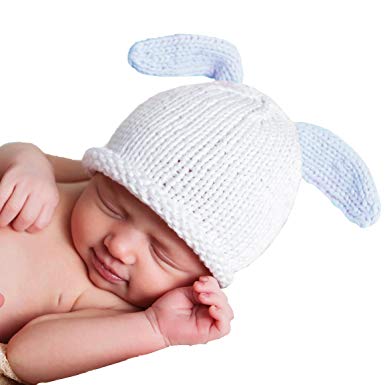 Huggalugs Baby Bunny Newborn Boy or Girl Hospital Hat in 2 Color Choices