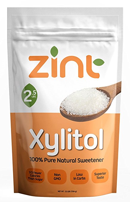 Zint Xylitol: Non-GMO, All-Natural Sweetener and Sugar Substitute (2.5lb)