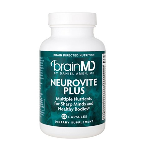 Dr. Amen BrainMD Health NeuroVite Plus Multi-vitamin Mineral Supplement for Healthy Brain and Body Support, 120 Capsules