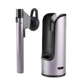 Bluetooth Headset Archeer Hands-Free Echo Cancellation Dual MIC Earpiece with In-car Air Vent Charging Dock Compatible with iPhones Samsung Galaxy series and Other Leading Android Smartphones