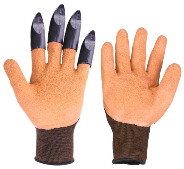 Gardening Gloves with Right Hand Finger Claws for Digging, Pruning & Planting – Best Gardening Tools for Gardening Lovers (1 Pair)