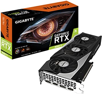 GIGABYTE GeForce RTX 3060 Ti Gaming OC PRO 8G (REV3.0) Graphics Card, 3X WINDFORCE Fans, LHR, 8GB 256-bit GDDR6, GV-N306TGAMINGOC PRO-8GD R3 Video Card