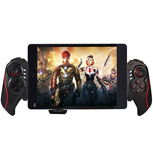 Wireless Bluetooth Game Controller Game Pad Joystick for Android Tablet Smart Phone ios iphone PC TV Box Computer Laptop PS2 PS3 (Red)