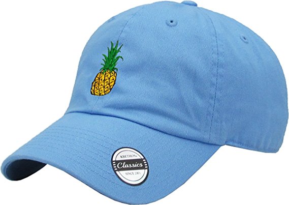 Pineapple Dad Hat Baseball Cap Polo Style Unconstructed