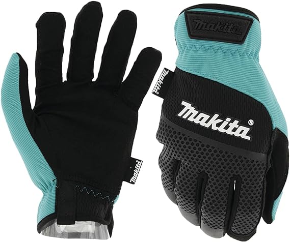 Makita T-04151 Open Cuff Flexible Protection Utility Work Gloves (Medium)