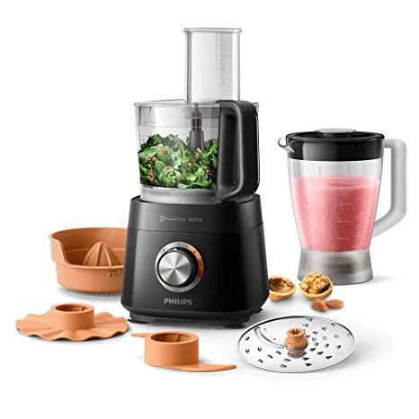 Philips Viva Veggie Food Processor - HR7510/11, 6 Accessories, 29 Functions, 800 W, 2.1 Litres