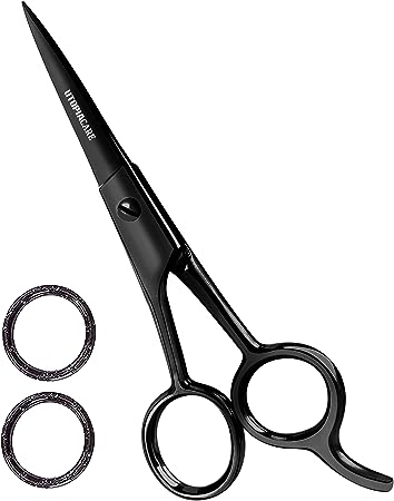 Utopia Care Hair Cutting and Hairdressing Scissors 3.5 Inch, Premium Stainless Steel shears with smooth Razor & Sharp Edge Blades, for Salons, Professional Barbers, Men & Women, Kids, Adults, & Pets - Black