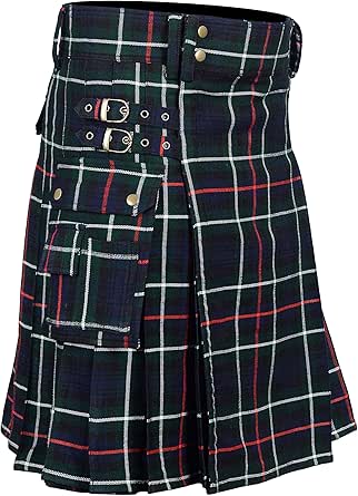 Tartan Utility Kilts for Men 8 Yard 13oz Kilt Available in Various Scottish Tartans