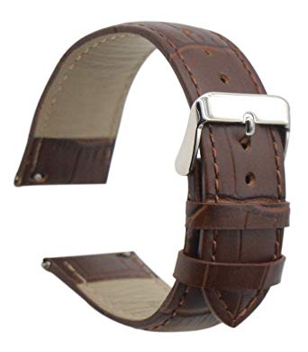 ArtStyle Quick Release Leather Watch Band Cowhide Leather Replacement Watch Strap