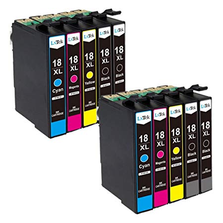 Lxtek Replacement for Epson 18XL Ink Cartridges Compatible with Epson Expression Home XP-102 XP-202 XP-205 XP-212 XP-215/XP-312/XP-315 225 XP-205 XP-30 XP-302 XP-305 XP-315 322 325 XP-205 XP-30 XP-302 XP-305 XP-402 XP-405 XP-415 XP-205 XP-30 XP-302 422 425 (Pcak of 10)