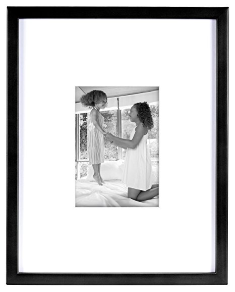 MCS 11x14 Inch East Village Collage Frame with 5x7 inch Mat Opening, Black (29021)