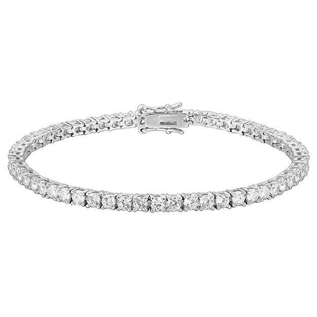 PAVOI 14K Gold Plated Cubic Zirconia Classic Tennis Bracelet | Gold Bracelets for Women | Size 6.5-7.5 Inch