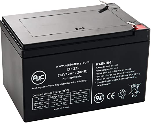Kung Long WP12-12 12V 12Ah Wheelchair Battery - This is an AJC Brand Replacement