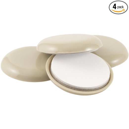 Self-Stick, Round Furniture Sliders for Carpeted Surfaces (4 piece) - 1-1/8" Round SuperSliders