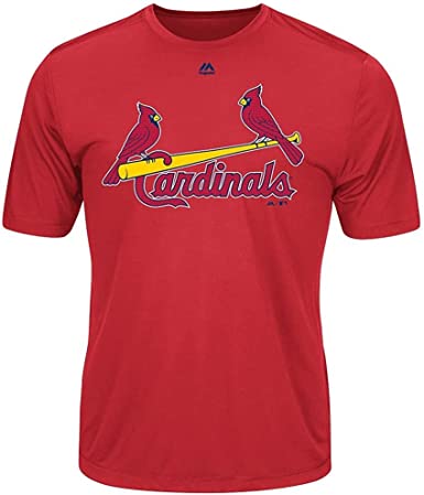St. Louis Cardinals Men's Cool Base Evolution Crew Neck Jersey Wicking T-Shirt