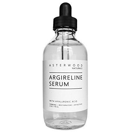 Argireline 30% Serum with Organic Hyaluronic Acid 20% 4 oz - Anti Wrinkle, Anti Aging - Genuine Liptec Argireline - Skin Relaxer - ASTERWOOD NATURALS - Glass Bottle