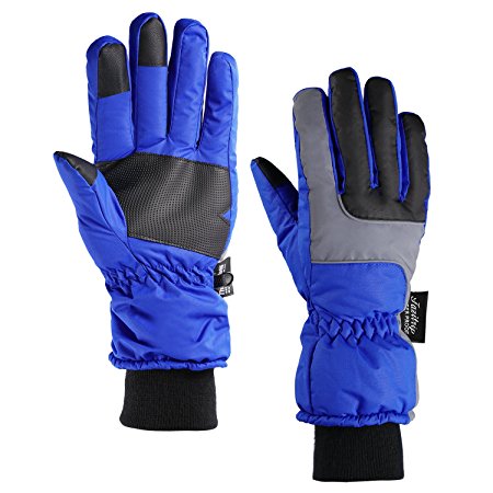 Fazitrip 3M Thinsulate Touch Screen Gloves, Windproof & Waterproof Gloves for Men, Function as Ski Gloves, Biking Gloves, Running Gloves or Other Sporting Gloves at Winter