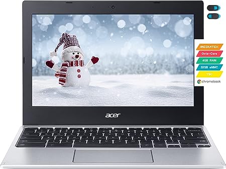 acer 2022 Chromebook 311 Laptop Computer, MediaTek MT8183C Octa-Core Processor, 11.6" HD Display, 4GB LPDDR4X, 32GB eMMC, USB-C, Webcam, Chrome OS   YSC Webcamera Cover