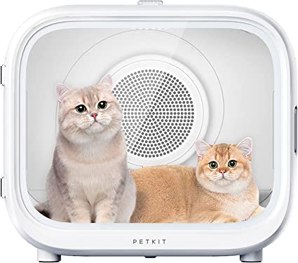 PETKIT AIRSALON MAX Automatic Pet Hair Drying Box for Cat Puppy Kitten,Ultra Quiet Hair Dryer for Small Dog Grooming,60L Large Capacity/Smart Temperature Control via App and Touch Panel