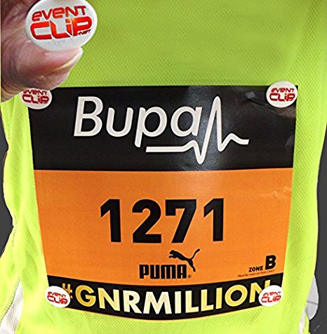 EventClip Pinless Bib Race Number Fasteners for all events by EventCLip