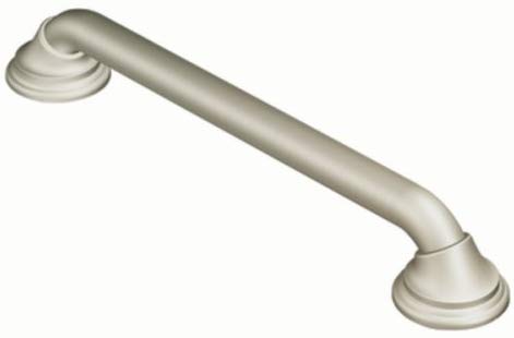 Moen LR8716D3BN Home Care 16-Inch Designer Bath Safety Bathroom Grab Bar with Concealed Screws, Brushed Nickel