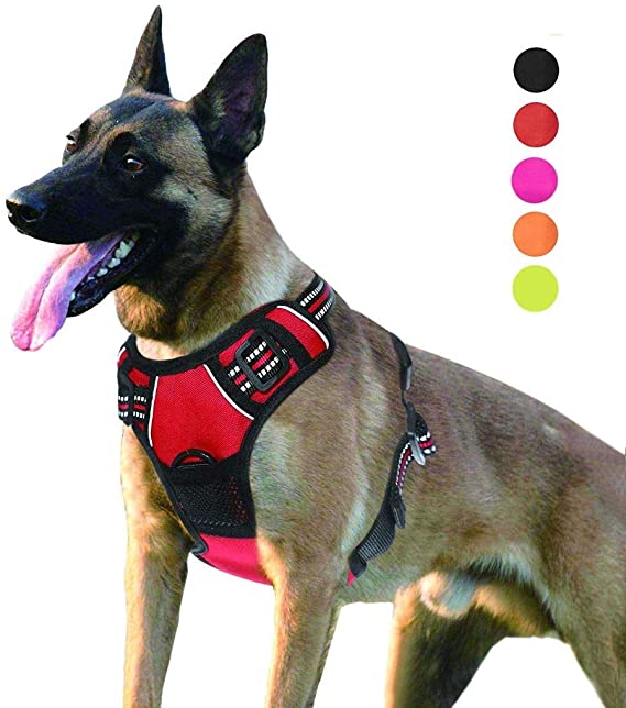 SENYE PET Dog Harness No Pull Escape Proof Adjustable Outdoor Pet Vest Reflective Oxford Material Easy Control Vest Harness for Small Medium Large Dogs