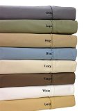 Queen Gray 650-Thread-Count Solid Sheet Set Egyptian-Cotton-Blend Wrinkle-Free Sheets