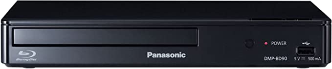 Panasonic Blu Ray DVD Player with Full HD Picture Quality and Hi-Res Dolby Digital Sound, DMP-BD90P-K, Black