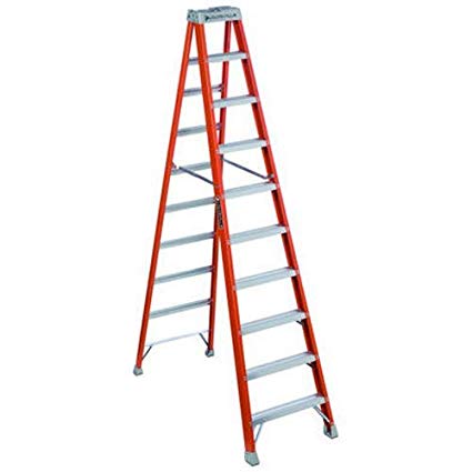 Louisville Ladder FS1510 300-Pound Duty Rating Fiberglass Step Ladder, 10-Feet