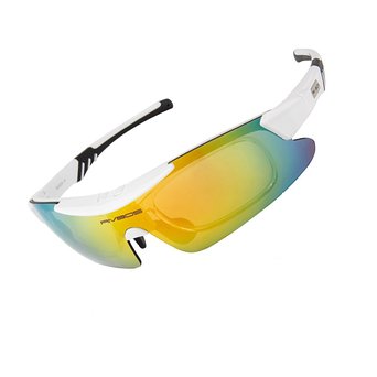 RIVBOS® Polarized Sports Sunglasses Mens Womens Glasses with 5 Interchangeable lens for Cycling Running Baseball RB0839