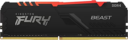 Kingston Fury Beast RGB 8GB 2666MHz DDR4 CL16 Desktop Memory Single Stick KF426C16BBA/8