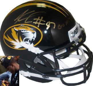 Kony Ealy signed Missouri Tigers Authentic Schutt Mini Helmet Go Mizzou
