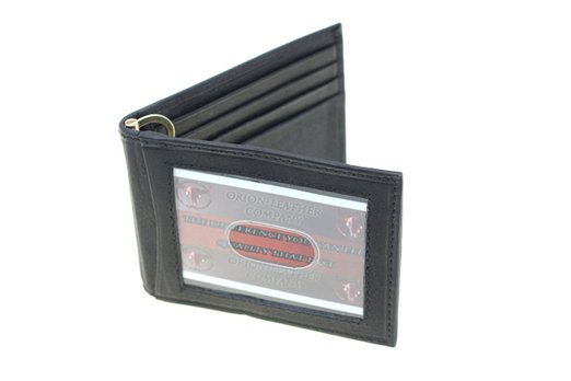 Paul & Taylor Men's Genuine Leather Bifold Money Clip Wallet Exterior ID