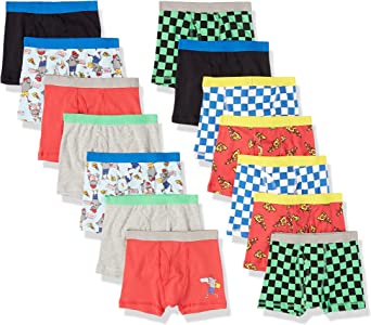 Spotted Zebra Boys' Cotton Boxer Briefs Underwear, Multipacks