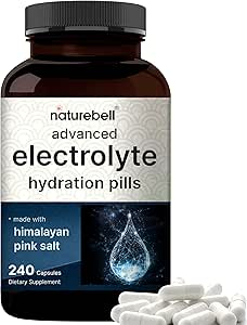 Advanced Electrolyte Hydration Pills, 240 Capsules | Fast Hydrating Keto Electrolytes with Himalayan Pink Salt, Sodium, Potassium, Magnesium, & More – Unflavored, No Sugar, Non-GMO