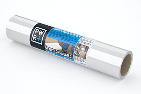 Pwr  Carpet Protection Film 24" x 200' Floor Protector Roll, Carpet Cover, Paint Protection, Self Adhesive Plastic Film