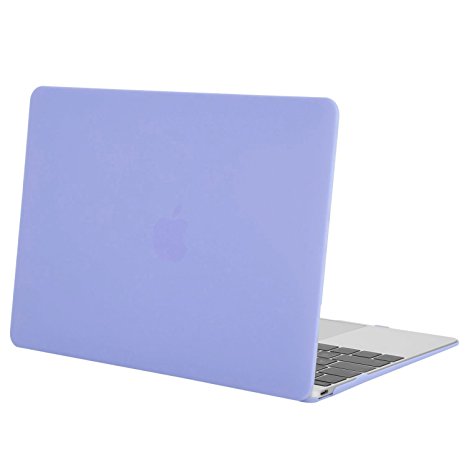 Mosiso Plastic Hard Case Cover for Macbook 12 Inch with Retina Display Model A1534 (Newest Version 2017/2016/2015), Serenity Blue