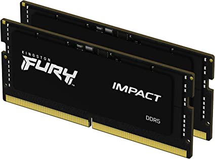 Kingston Fury Impact 32GB (2x16GB) 5600MT/s DDR5 CL40 Laptop Memory Kit of 2 | Lower Power Comsumption | Intel XMP 3.0 | Plug N Play | KF556S40IBK2-32