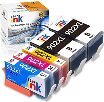 Starink Compatible Ink Cartridge Replacement for HP 902 XL 902XL (1 Set 1 BK) Use with OfficeJet Pro 6978 6968 6970 6979 6975 6961 6971 6951 6954 6958 6962 Printer, 5 Packs