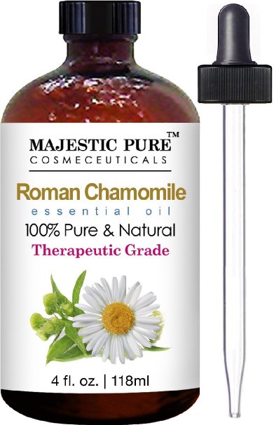Chamomile Essential Oil From Majestic Pure Roman Premium Quality Therapeutic Grade 4 Fl Oz