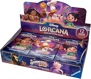 Ravensburger Disney Lorcana TCG: Shimmering Skies Booster Pack Display for Ages 8 and Up