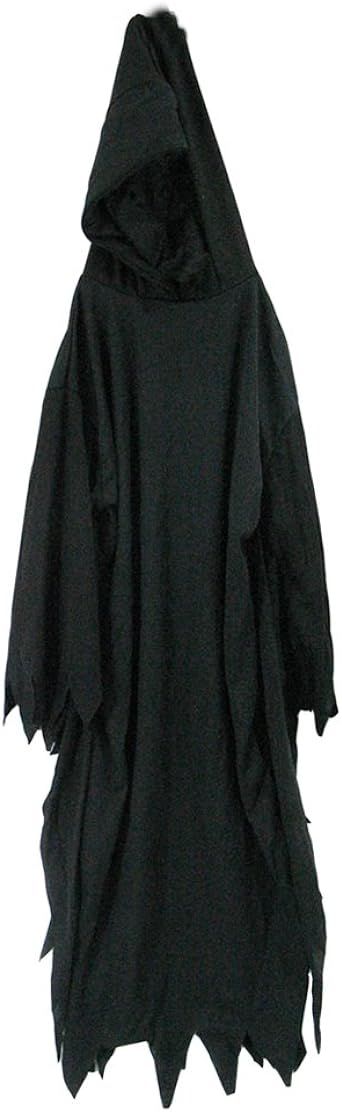 SeasonsTrading Black Hooded Robe - 56" Long