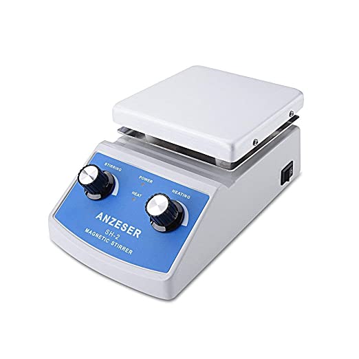 ANZESER Lab SH-2 Magnetic Stirrer Hot Plate, Stir Plate, Magnetic Mixer, 100~2000rpm, 180W Heating Power 380°C, US Plug