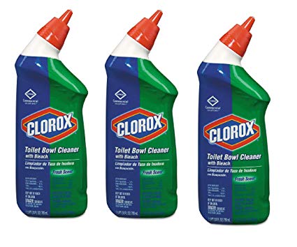Clorox Toilet Bowl Cleaner with Bleach, Fresh Scent 24 oz (Pack of 3)